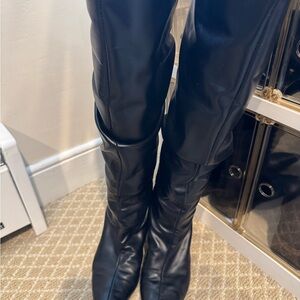 Zara Sleek Black Heeled Boots